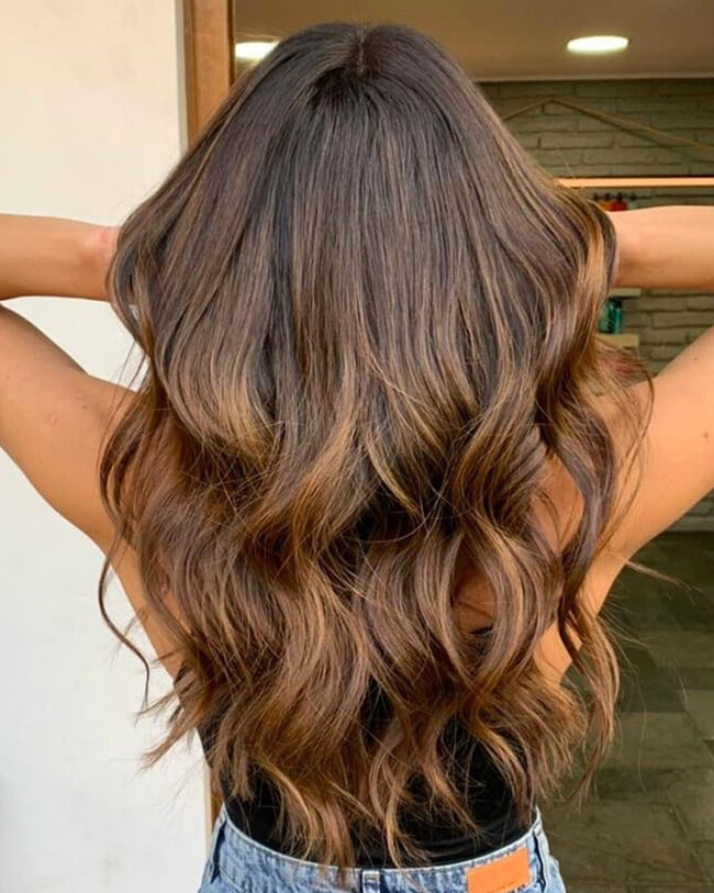 Dark Brown Base With Caramel Highlights Visual Idea — Highlights on Dark Hair 2027
