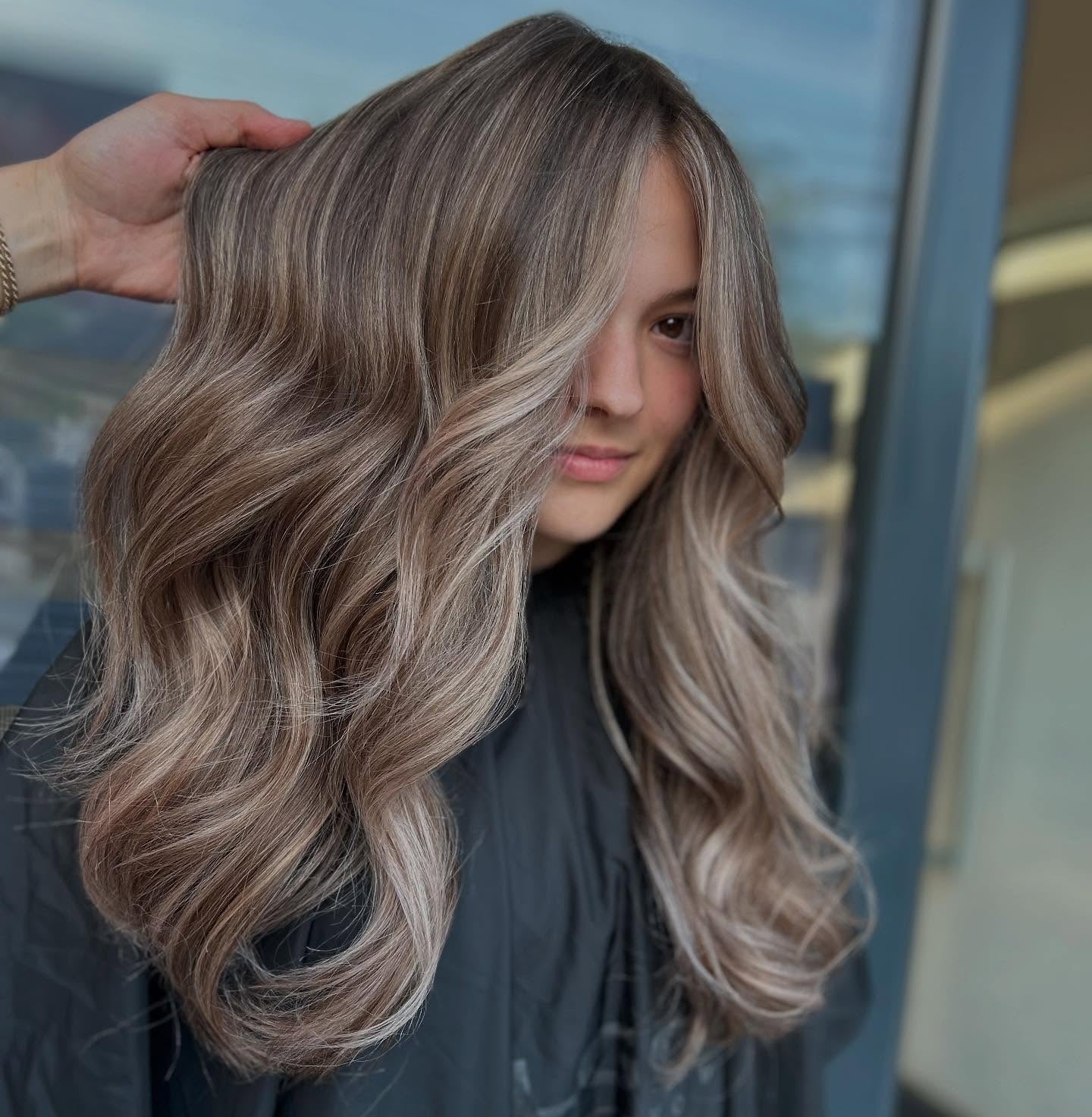 Dark Blonde Hair with Black Cape and Gold Bracelet — Blonde Hair Colour