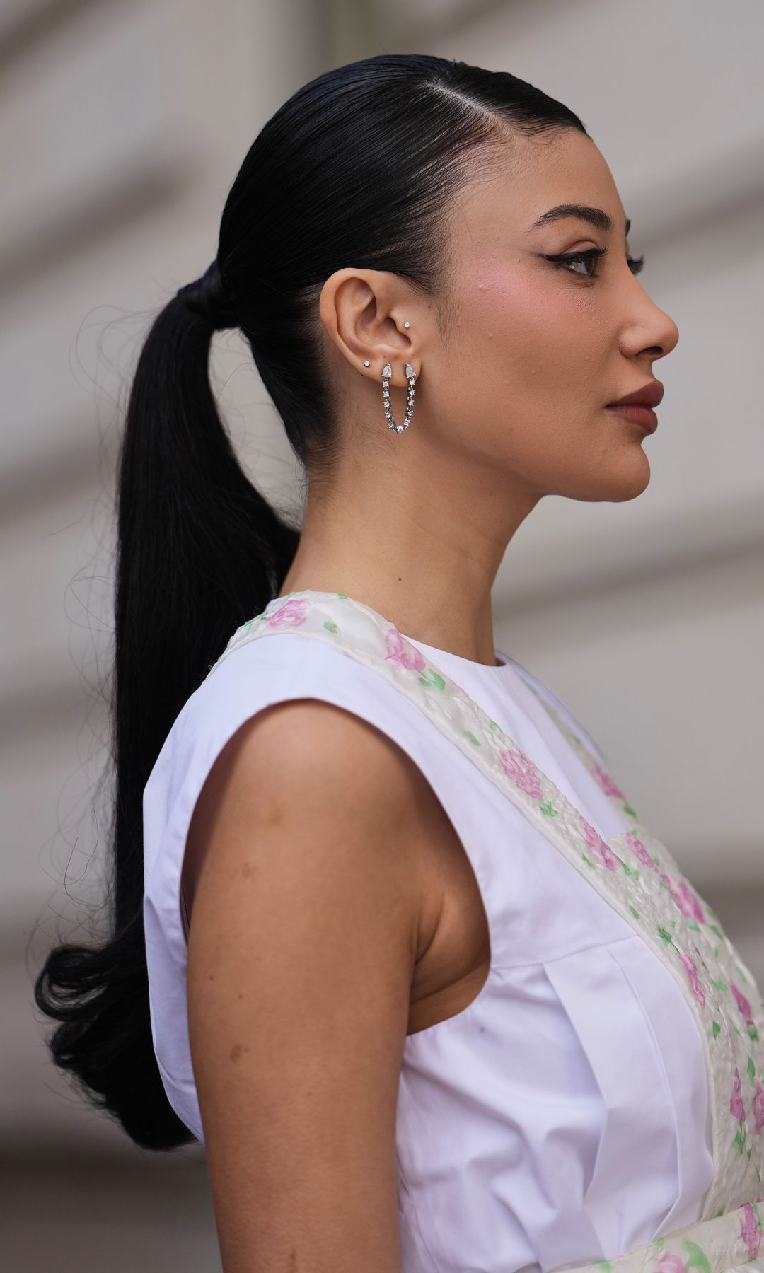 Low Sleek Dark Brown With Soft Waves Low Sleek Dark Brown With Soft Waves — Sleek Ponytail 2027
