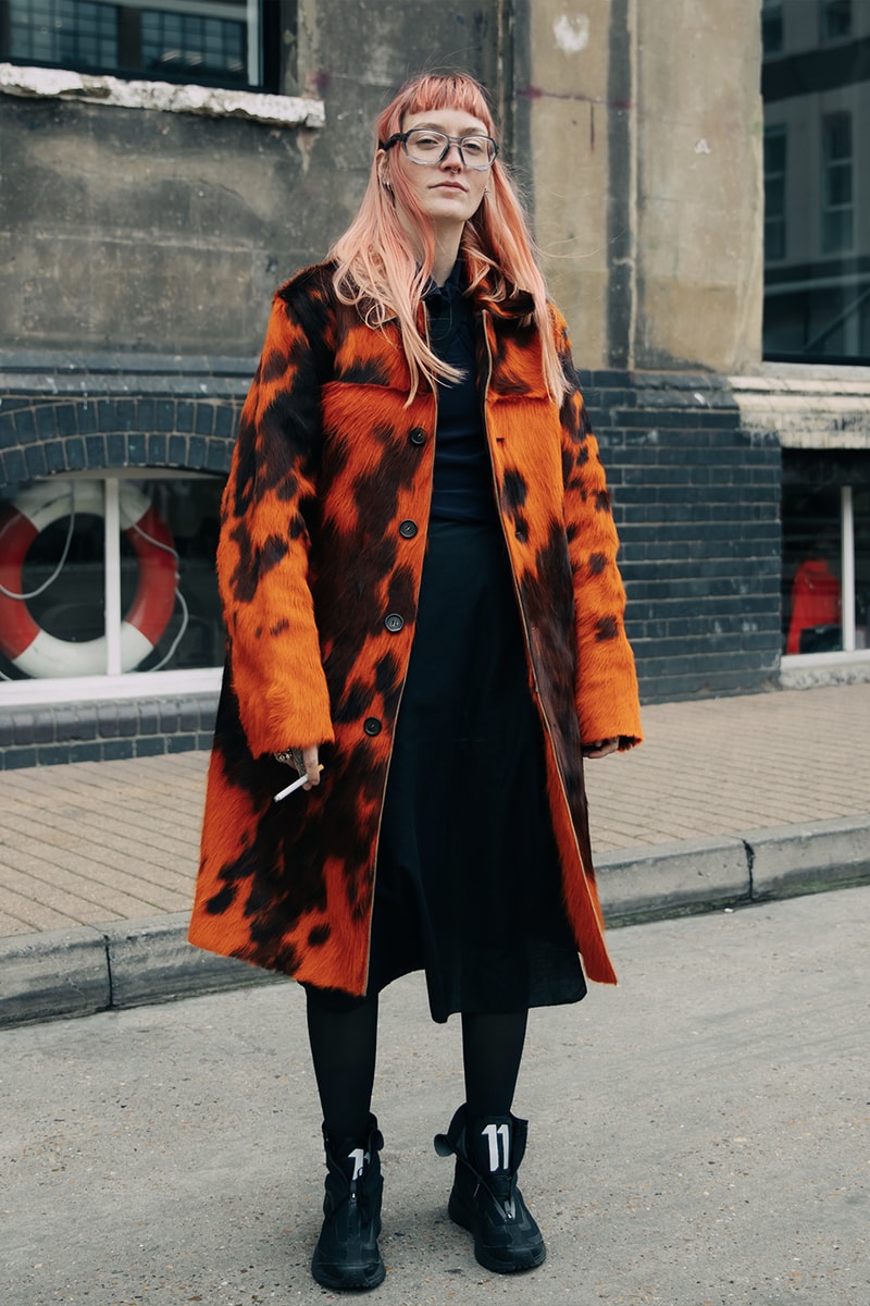 Edgy Statement Coat Over Hoodie and Midi Skirt Edgy Statement Coat Over Hoodie and Midi Skirt — London Winter Outfits