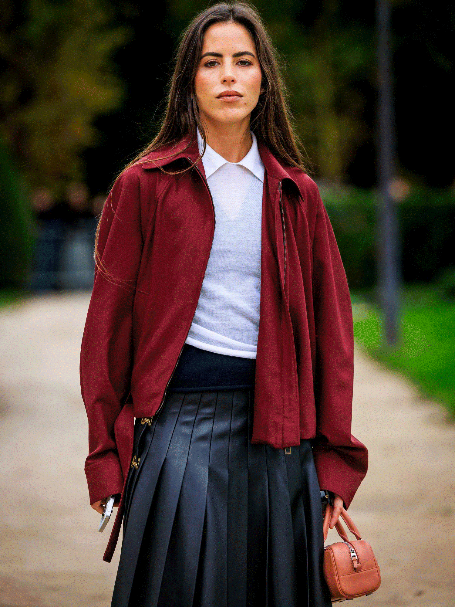 Black Blazer and Shorts with Light Blue Collared Shirt — Preppy Winter Outfits