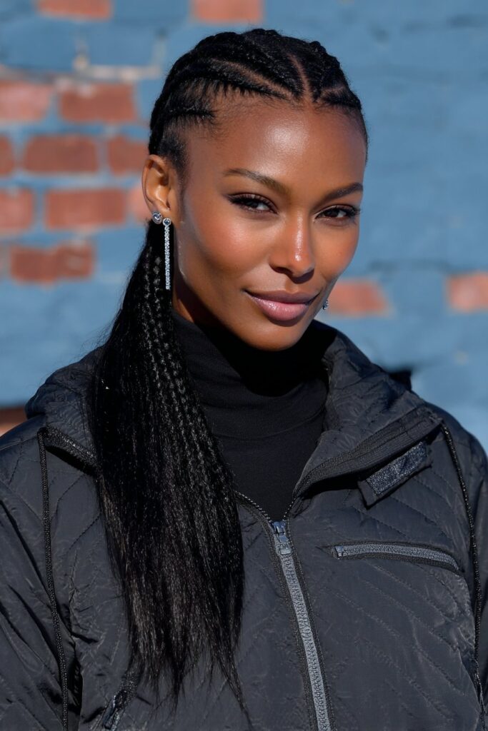 Cornrows With Wavy Ponytail Cornrows With Wavy Ponytail — Winter Hairstyles for Black Women