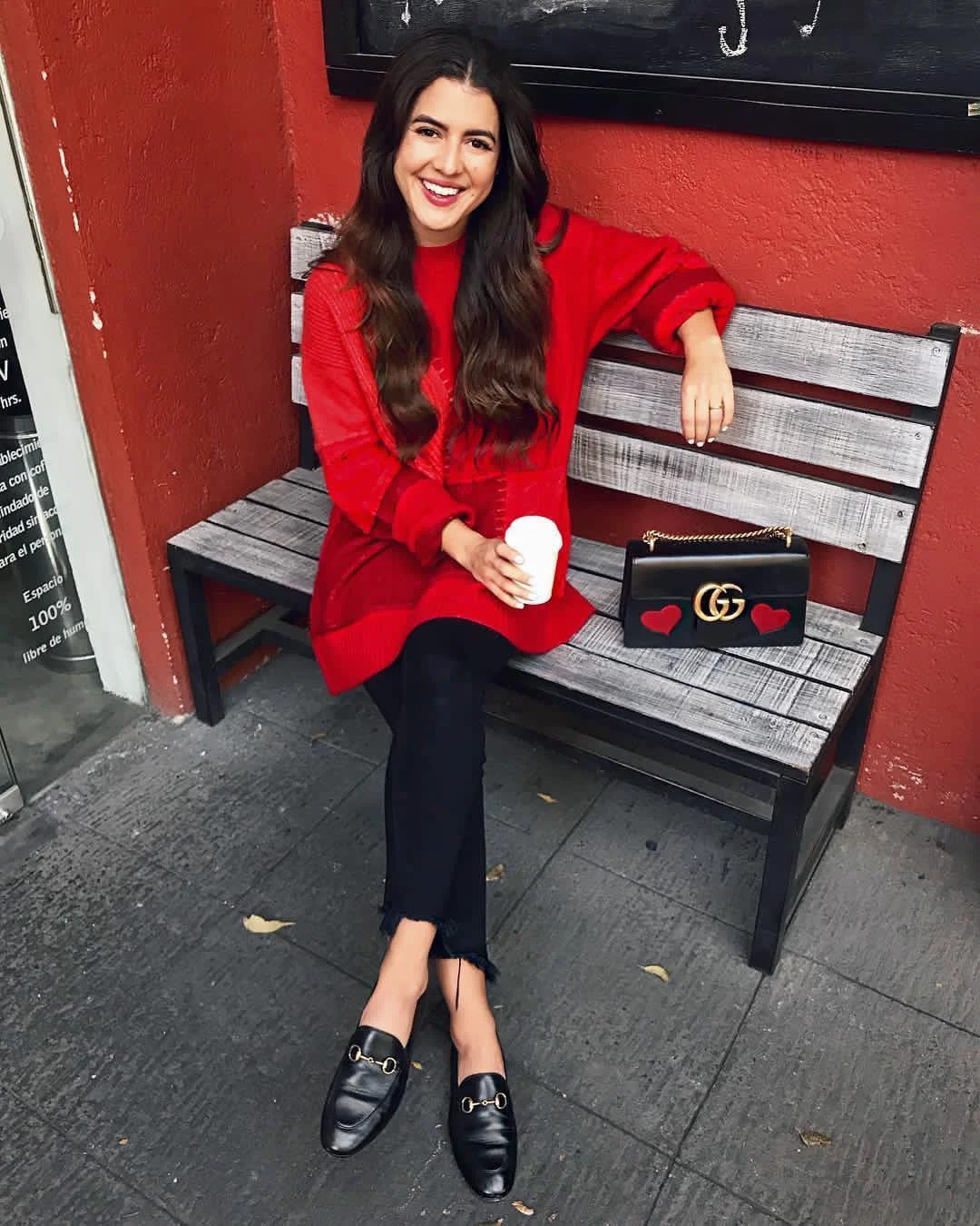 Black Loafers Outfit Idea Black Loafers Outfit Idea — Winter Red Outfits 2027