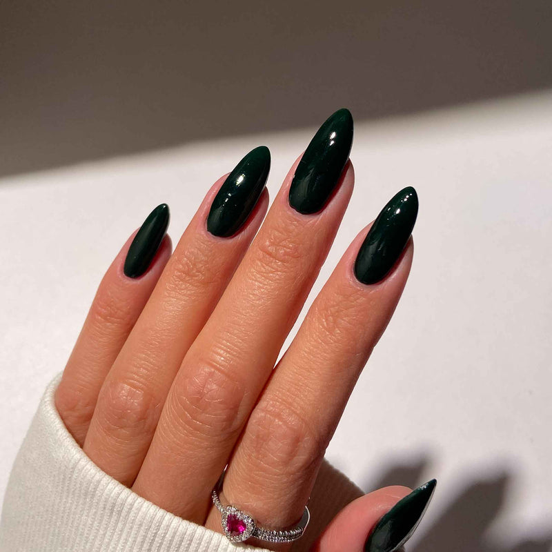 Deep Forest Green Solid Gloss Deep Forest Green Solid Gloss — Green Nail Designs