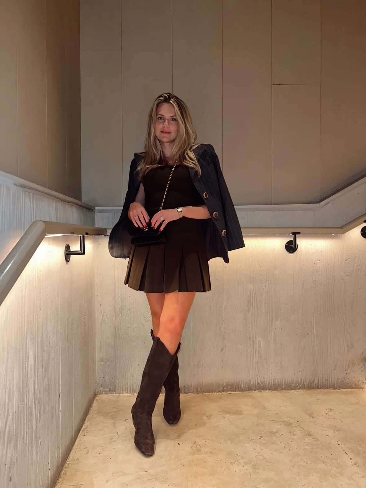 Evening Casual Outfit Idea Evening Casual Outfit Idea — Suede Boots Outfits