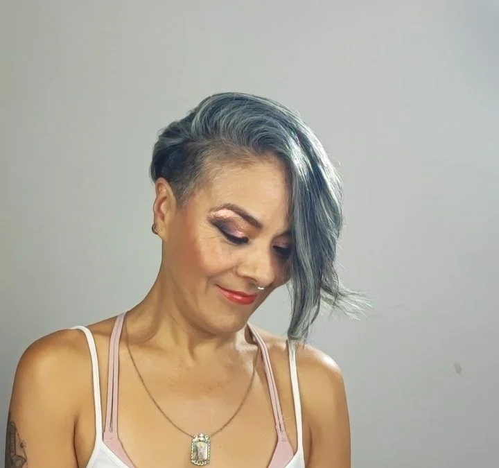 Grey Pixie with Undercut and Wavy Top Grey Pixie with Undercut and Wavy Top — Soft Pixie 2027