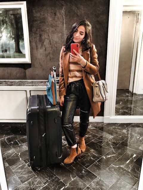 Western-Inspired Ankle Boots with Leather Pants for Casual Travel Western-Inspired Ankle Boots with Leather Pants for Casual Travel — Ankle Boots Outfits