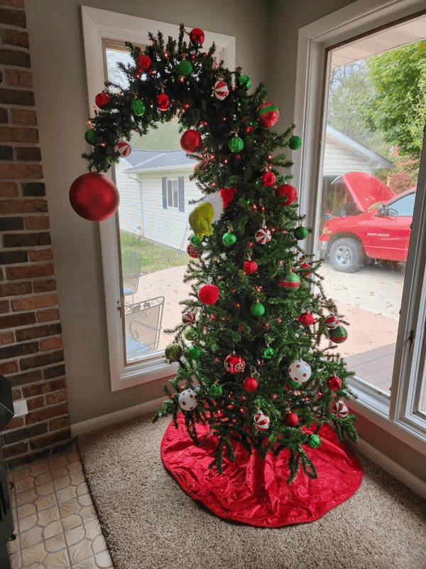 Whimsical Grinch Tree with a Bent Trunk Whimsical Grinch Tree with a Bent Trunk — Grinch Christmas Tree