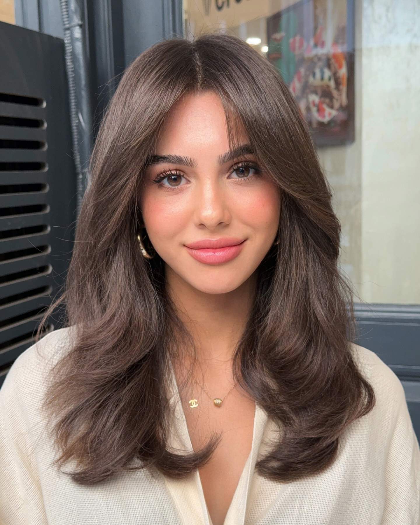 Collarbone Layers With Soft Curtain Bangs Collarbone Layers With Soft Curtain Bangs — Blowout Hairstyles 2027