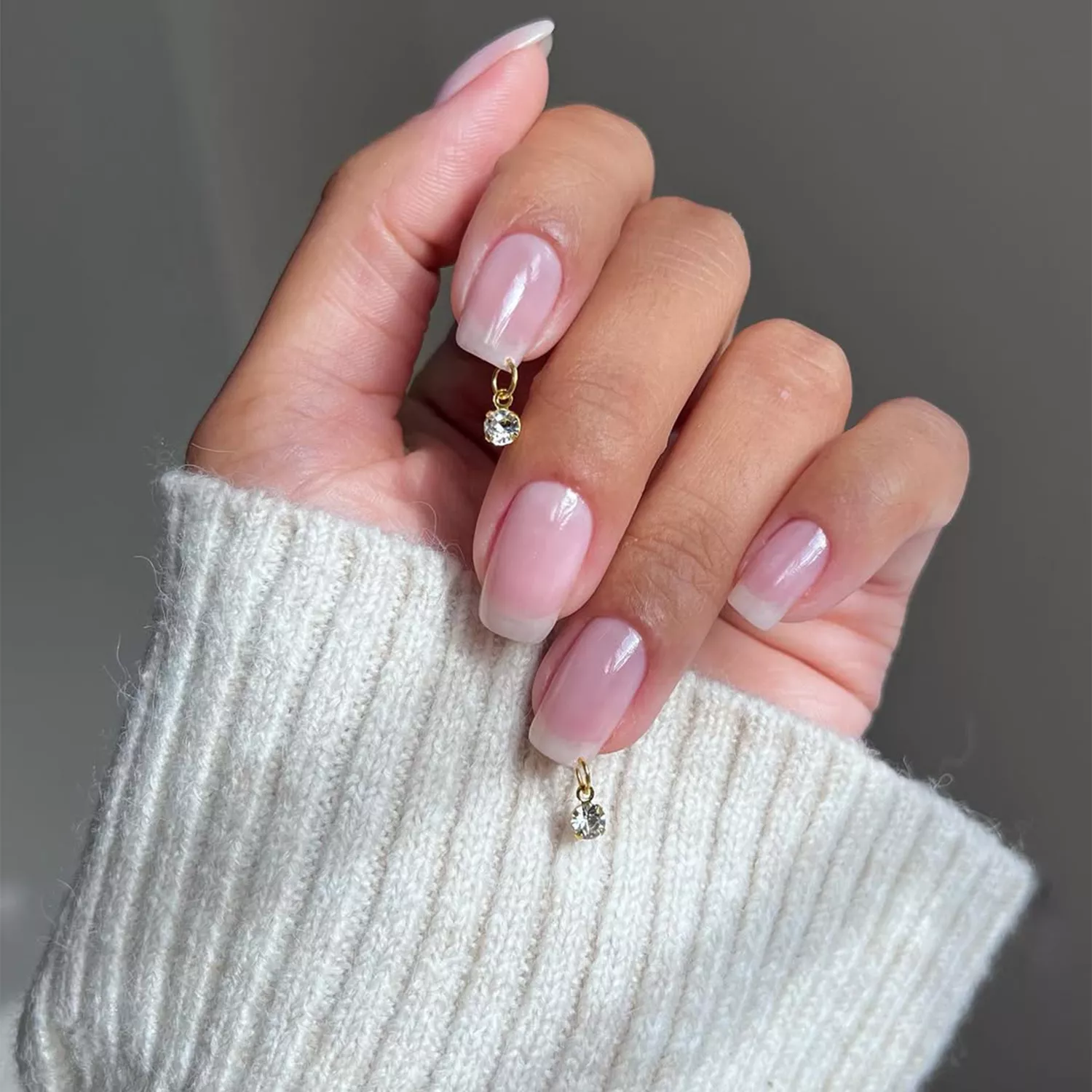 Sheer Nude Wavy Line Nails Sheer Nude Wavy Line Nails — Simple Winter Nails 2027