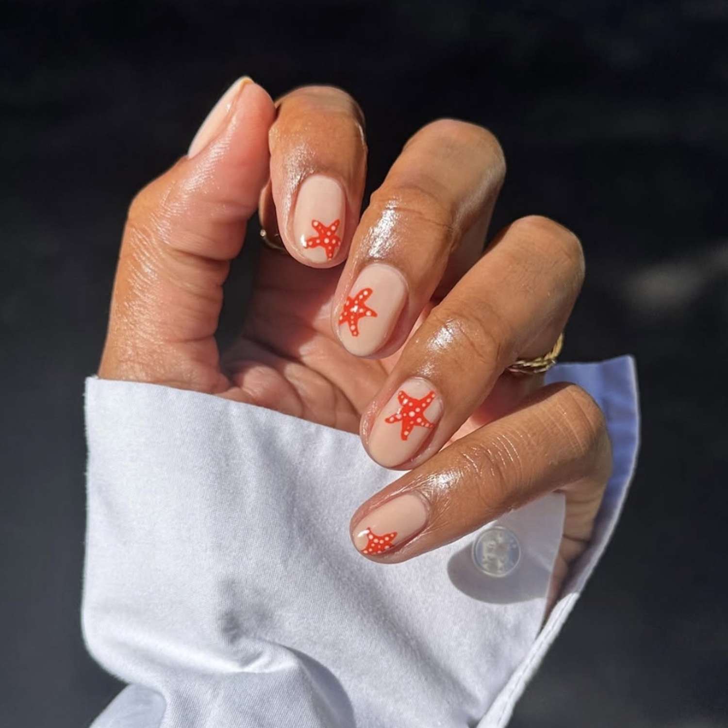 Nude Red White Visual Idea Nude Red White Visual Idea — Short Gel Nails 2027
