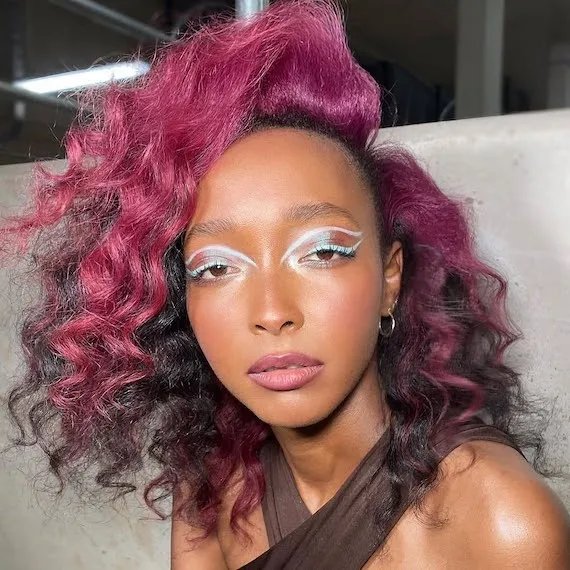 Shoulder-Length Visual Idea — Pink Hair