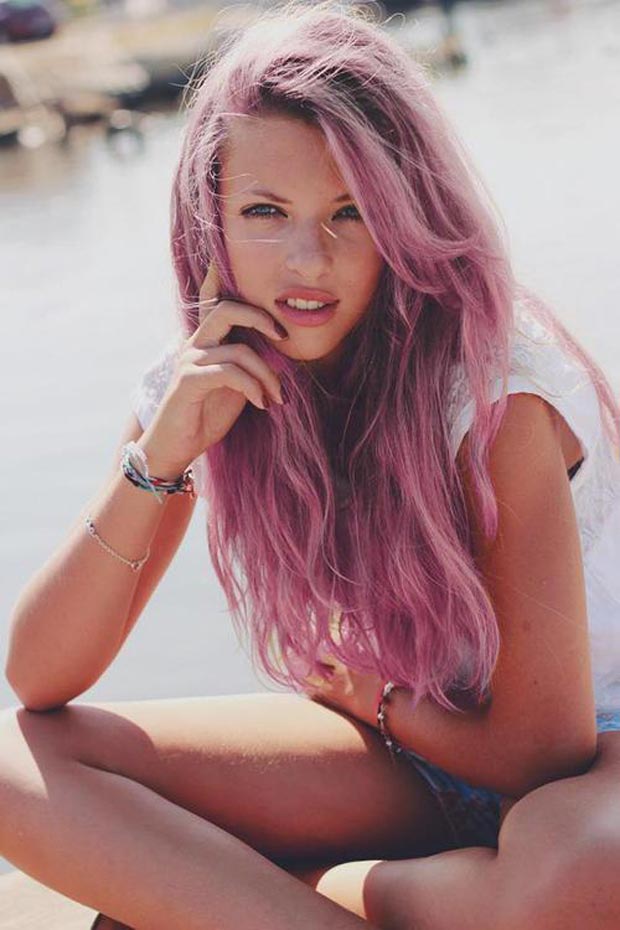 Long Layers Visual Idea — Pink Hair